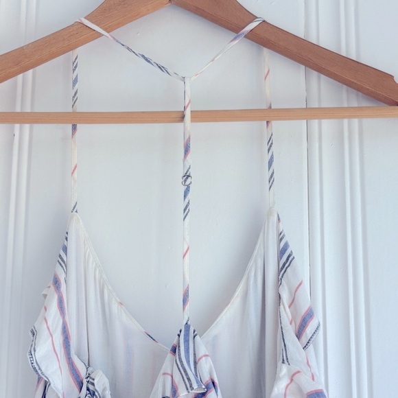 3/$30! Devlin Summer High Low Striped Flounce Sun Dress - Picture 3 of 5